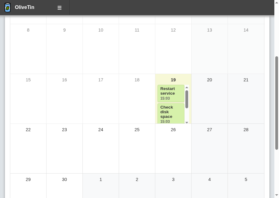 logsCalendar